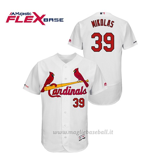 Maglia Baseball Uomo St. Louis Cardinals Miles Mikolas 150th Aniversario Patch Flex Base Bianco